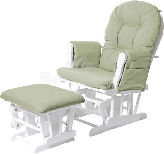 Mendler Relaxing Rocking Chair Art.HWC-C76 Light Green supamoji kėdė