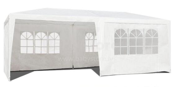 Sodo komercinis paviljonas, 3x6 m, 6 sienų, baltas, MultiGarden