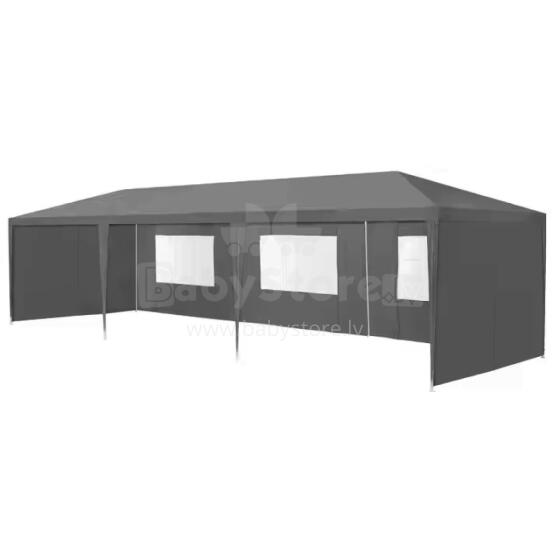 Sodo komercinis paviljonas, 3x9 m, 8 sienų, pilkas, MultiGarden