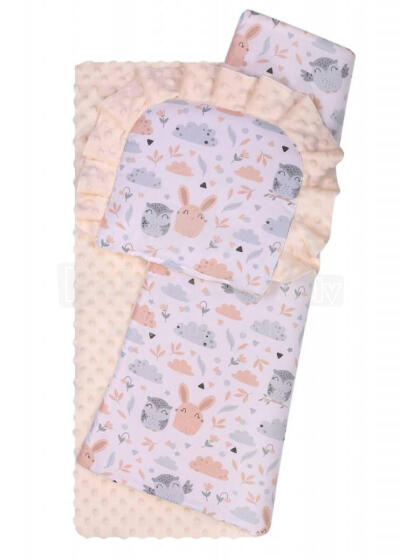Baldakimo komplektas Strolley - 634 - MINKY / MEDVILNĖS SPAUDA - ECRU