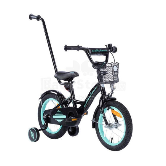Dviratis - XXV- TOMABIKE 14"  - PLATINUM -  JUODAS / TURKIS