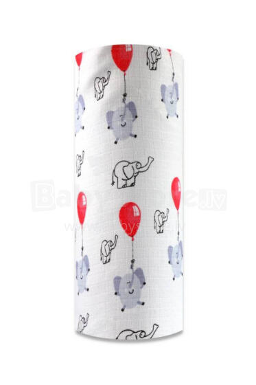 Подгузник - 25257 - TETRA PRINT - EGA - СЛОНЫ С ШАРИКОМ - размер 60x80 см