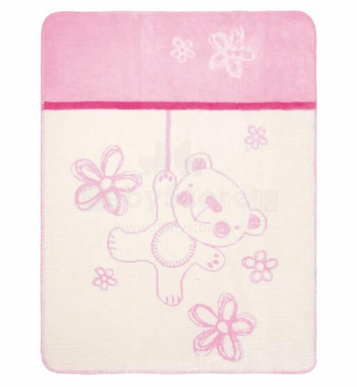 Antklodė - TB0201 - TEDDY - dydis 75x100 - ROŽINĖ