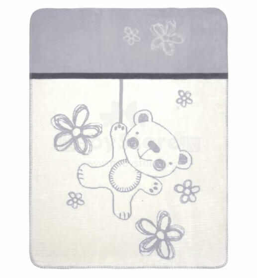 Antklodė - TB0201 - TEDDY - dydis 75x100 - PILKA