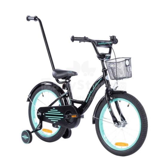 Dviratis - XXV - TOMABIKE 18" - PLATINUM - JUODAS / TURKIS