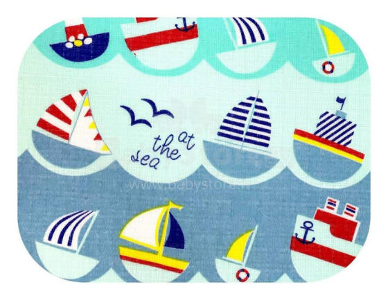 Diaper - 15906 - TETRA PRINT - EGA - STATKI NA MORZU - size 70x80 cm