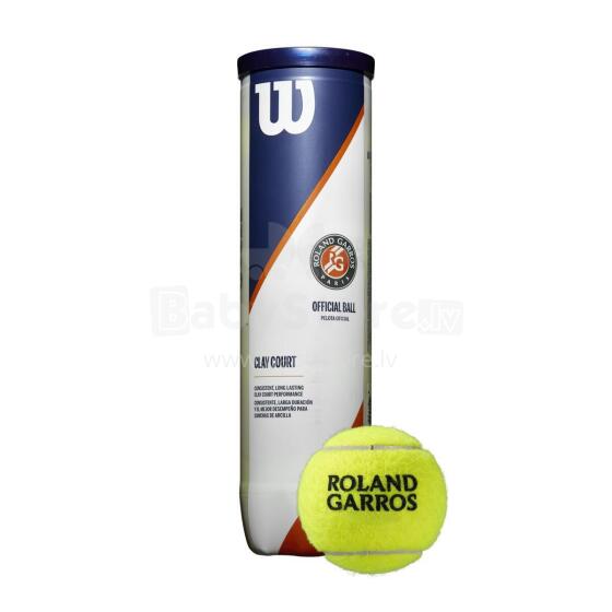 WILSON ROLAND GARROS MOLIO TENISO BUMBULAI (4 BUMBULŲ TUBOS)