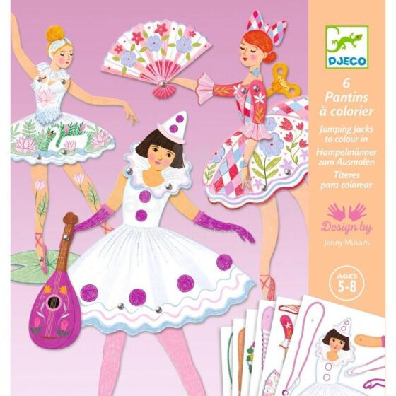 Jumping jacks to colour-in - Tutus