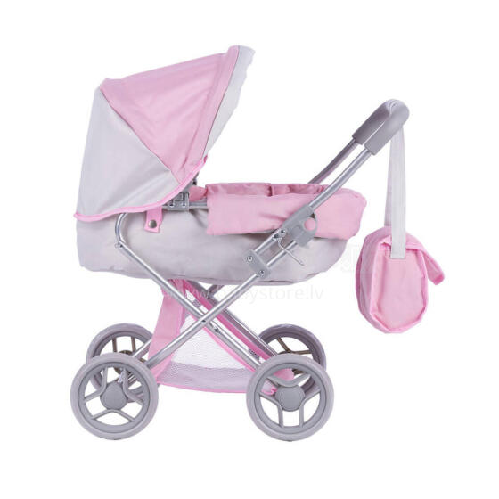 Pram for Doll  - 9369 - ALICE -   SWEET PINK and GREY