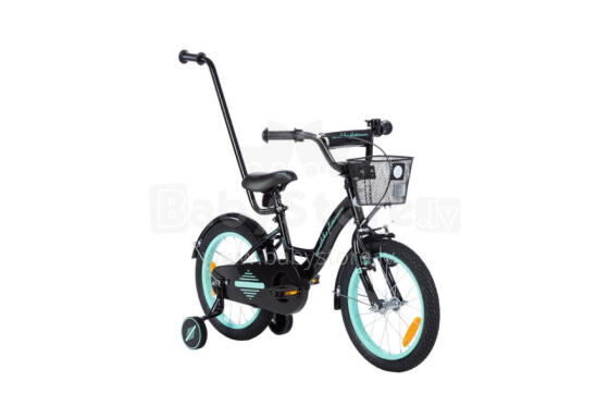 Dviratis - XXV- TOMABIKE 16"  - PLATINUM - JUODAS / TURKIS