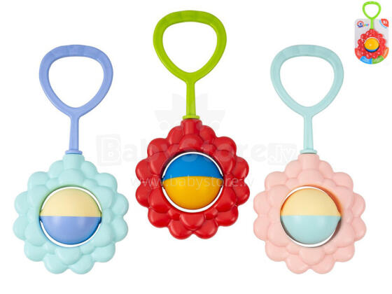 Rattle - 09321 - GĖLĖ - 3 spalvos