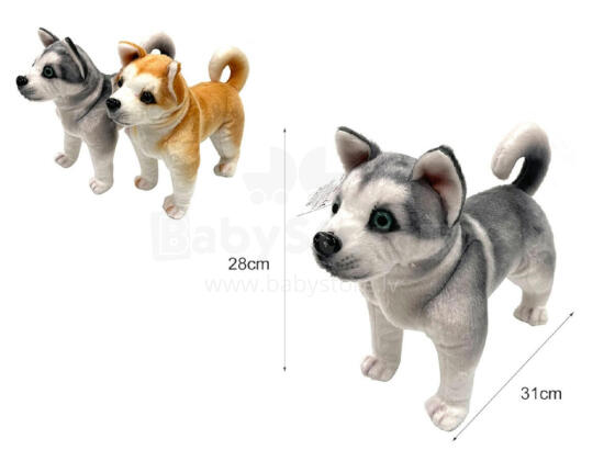 Pliušinis žaislas - 80640 - HUSKY ŠUNS - dydis 28 cm