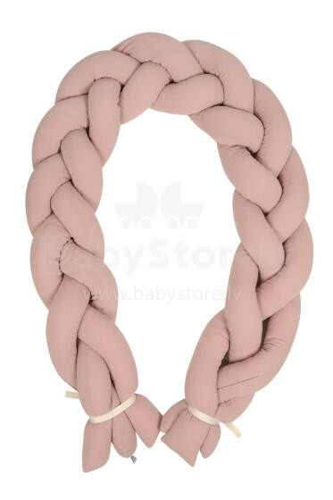 Bumper - BRAID - TB00441 / 12  - MUSLIN - DIRTY PINK - dydis 200 cm