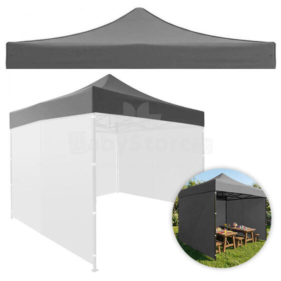 Stogo danga 3x3 m sodo paviljonui 420D PVC, pilka, MultiGarden