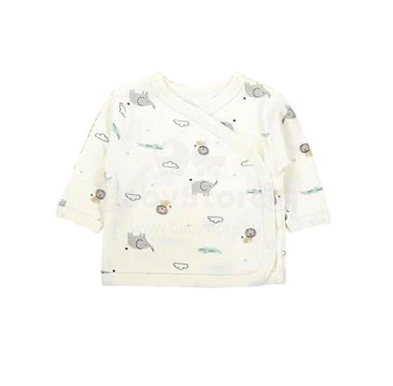 La Bebe™ Long-Sleeved Wrap Shirt for Newborn (1 pc), Art.024622, Size 56, 100% Cotton