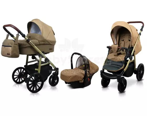 Babylux Aspero Art.286105 Chocolate Universalus 3 viename vežimėlis