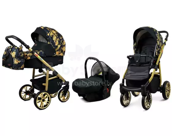 Babylux Color Lux Art.286196 Gold Jungle Universalus 3 viename vežimėlis