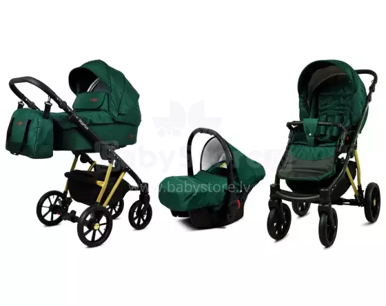 Babylux Marlux Magnetic Art.286319 Bottle Green Universalus 3 viename vežimėlis