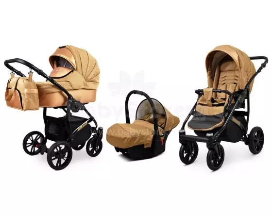 Babylux Miracle Art.286327 Gold Braid  Universalus 3 viename vežimėlis