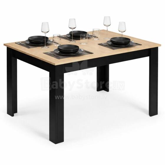 Stačiakampis stalas virtuvei valgomojoje 4 asmenims 120x80 cm ąžuolo sonoma ModernHome