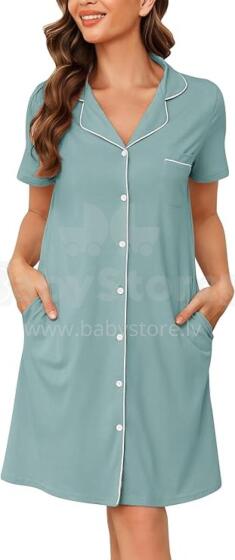 Italian Fashion Nightdress Art.286686 Light Green  Maternity/Nursing Nightgown