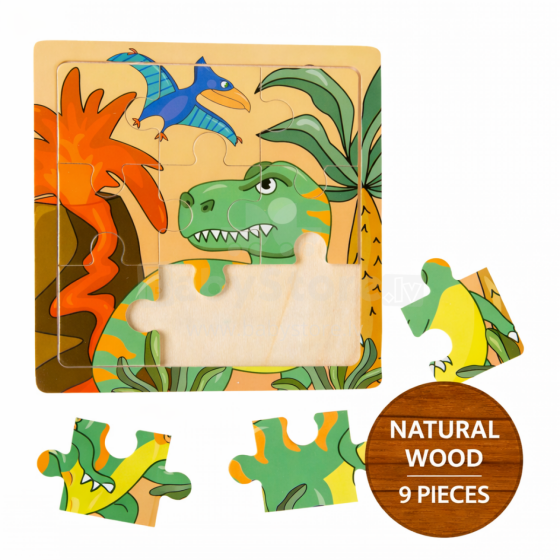 Happy Toys Mini Wooden Puzzle Art.8101 Wooden mini Puzzle,9 psc