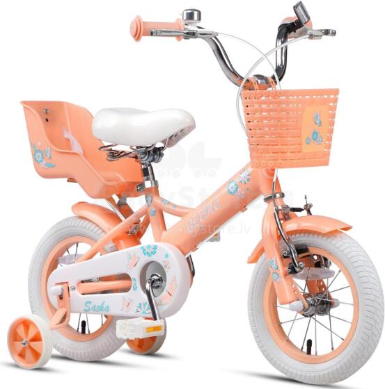 Glerc Kids Bike Wheels Collas 12'  Art.287138 Peach Vaikų dviratis su dviračiu