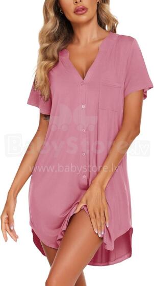 Italian Fashion Night Dress Art.287194 Pink Maternity/Nursing Nightgown