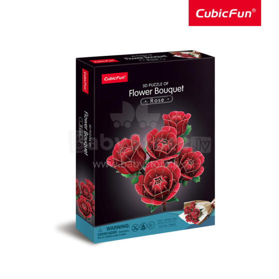 CUBICFUN 3D dėlionė „Rožių puokštė“