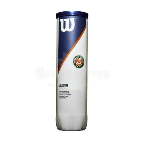 WILSON ROLAND GARROS VISŲ KORTŲ TENISO BUMBULAI (4 BUMBULŲ TUBOS)