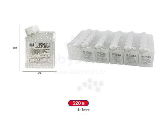 Bullet to weapen - 02482 - GEL - TRANSPARENT - small - 6-7 mm