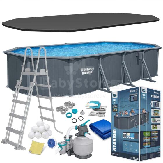 Visų metų panelinis baseinas 732x366x132 cm 13in1 Bestway 561CW