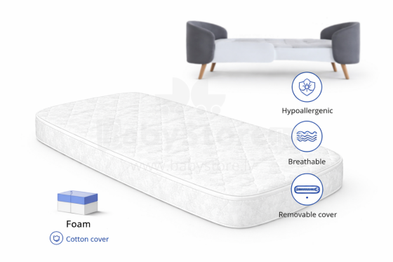 La Bebe™ Fly Bed Art.288277 Children's foam mattress 66x166x9cm (Compatible with Ingvart)