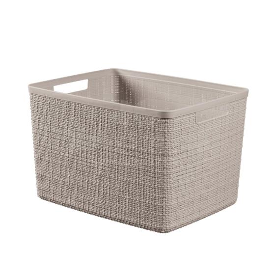 Basket Jute L 20L 36x28x23cm beige