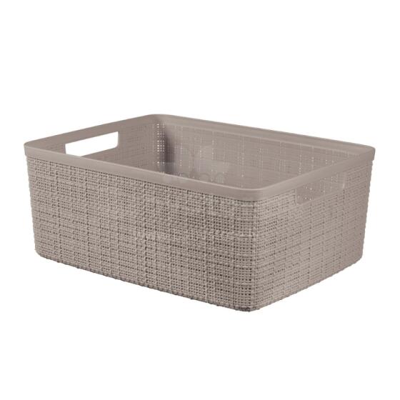 Basket Jute M 12L 36x28x15cm beige