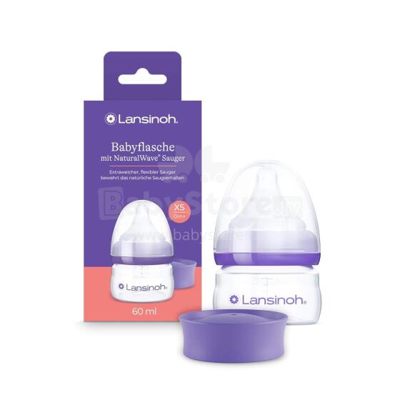 Lansinoh Baby Bottle with NaturalWave Teat XS Art.288855 Natural Wave buteliukas 60ml
