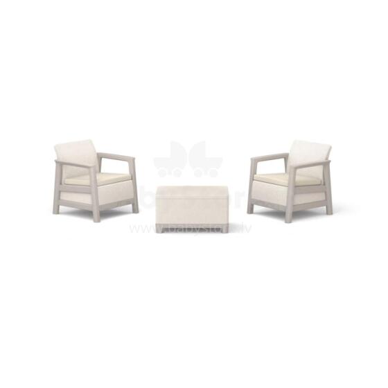 Garden furniture set Scandi Linea Balcony Set pebble gray/light beige