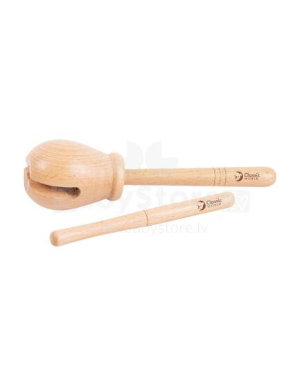 CLASSIC WORLD EDU Medinis Muzikinis Instrumentas Medinis Blokas Ritminis 2 vnt.