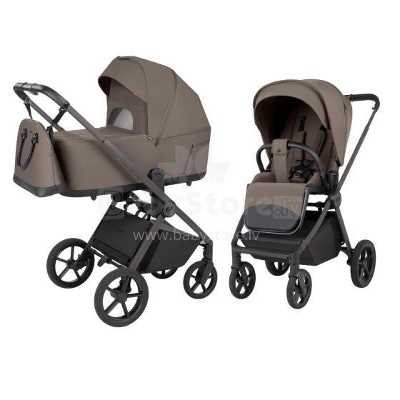 Vaikiškas vežimėlis 2w1 CARRELLO Ultra F CRL-6556 Sugar Brown