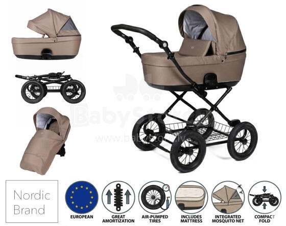 Norbaby Classic stroller set in Praline Art. 298920-298907