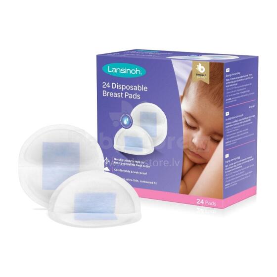 Lansinoh Disposable Breast Pads Art.20054 Одноразовые вкладыши для бюстгальтера , 24 шт.,