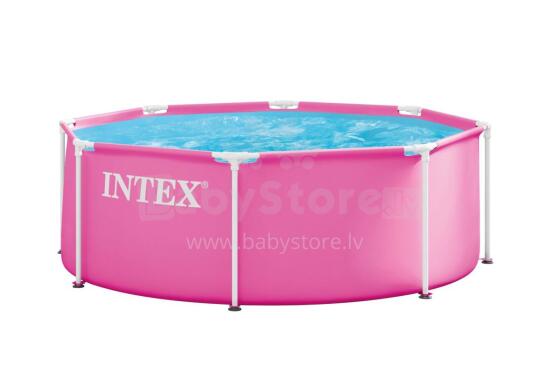Vaikų apvalus rėminis baseinas 244x76 cm, rožinis, INTEX 28290ND