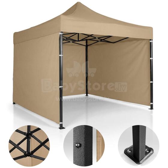 Sodo paviljonas 3 sienos 3 x 3m smėlinis