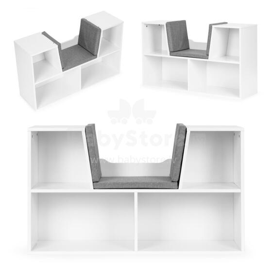 Vaikų knygų spinta su sėdyne ir suoleliu, ECOTOYS