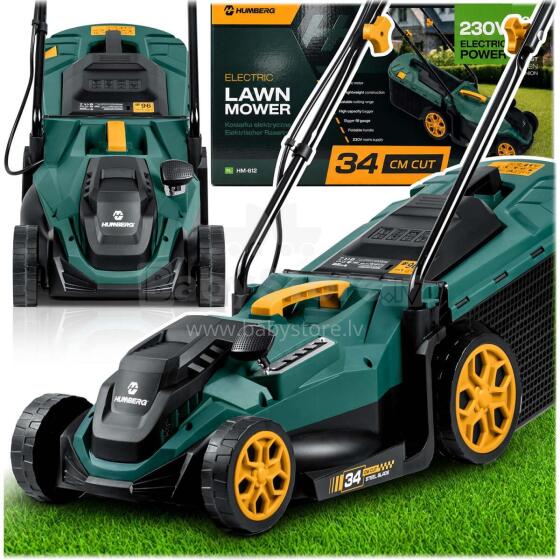 Lengvas stiprus elektrinis vejapjovė su reguliavimu 1400W 34cm Humberg HM-612