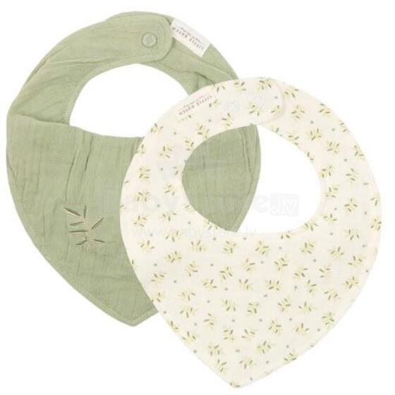 Little Dutch Bandana Bib Muslin Art.TE50114034 Blueberry Leaves & Sage meškiukas / prijuostė / audinio nosinaitė (2 vnt.)