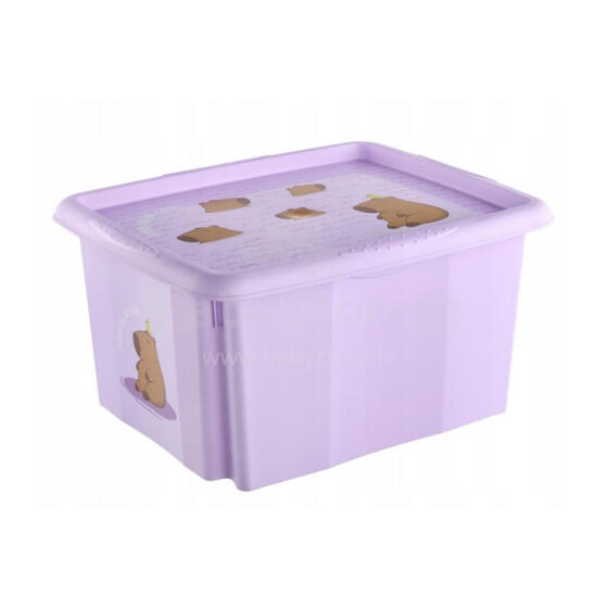 Box with lid 15L Karolina &ldquo;Capybara&rdquo; 38x29.5x20.5cm soft purple