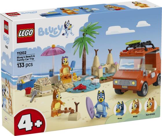 LEGO 4PLUS Bluey paplūdimio ir šeimos kelionė