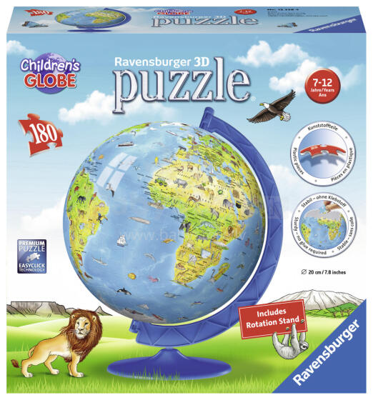 Ravensburger 3D Пазл Шар 180 деталей Детский Глобус