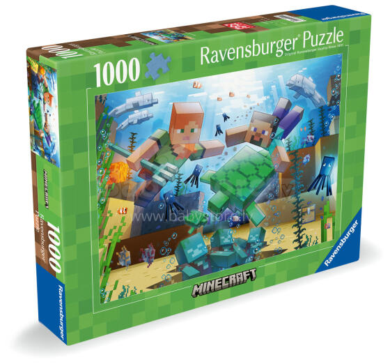 Ravensburger dėlionė 1000 dalių: Minecraft mozaika